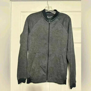 Under Armour Men Full Zip Jacket Small Gray Long Sleeve